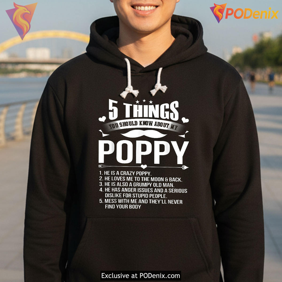 Five Things About My Poppy Fathers Day Shirts For Grandpa