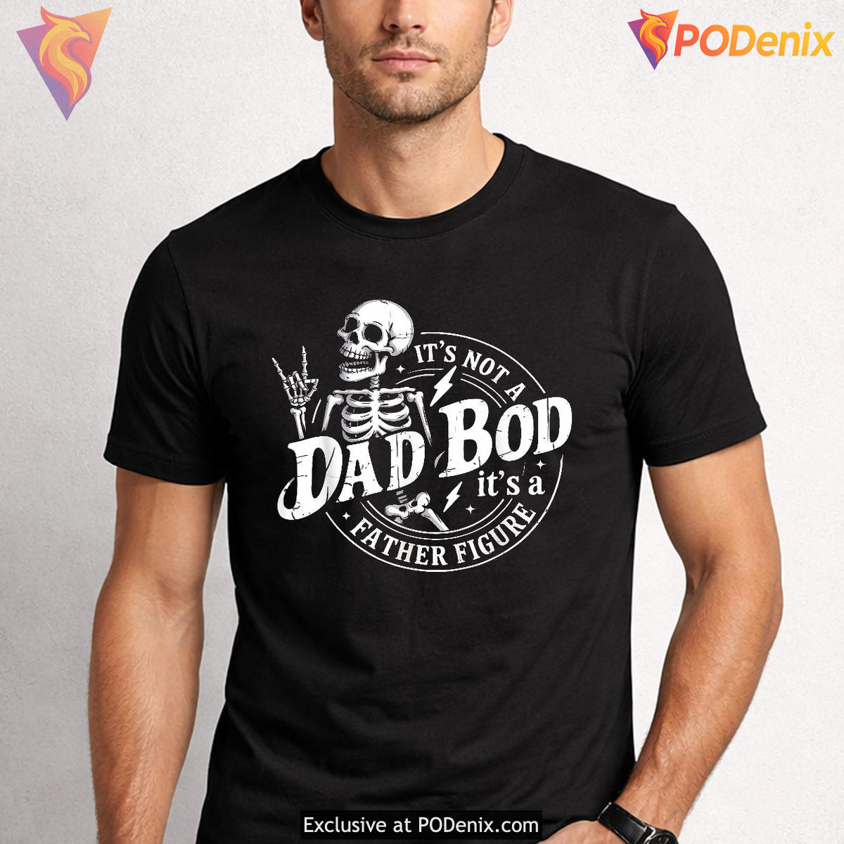Not A Dad Bod Father Figure Funny Fathers Day Shirts Retro Gift