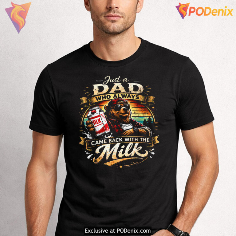 Papa Bear Just A Dad Funny Fathers Day Shirt Gift - 1