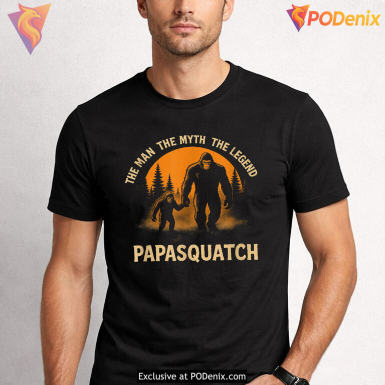 Papa Squatch Legend Bigfoot Funny Fathers Day Shirts - 2
