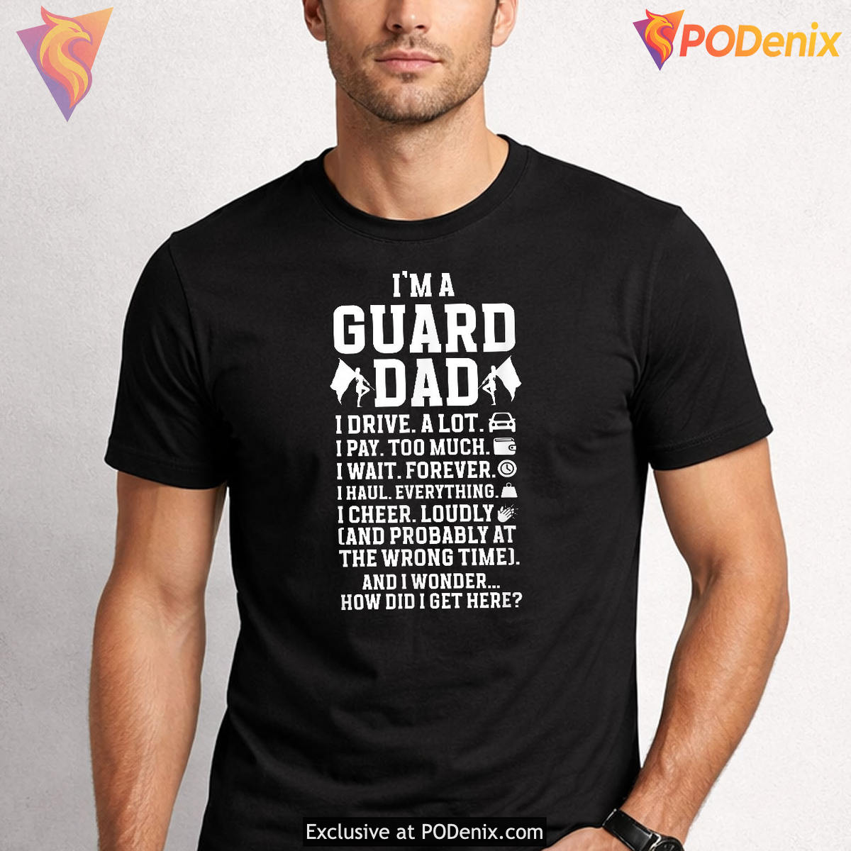 Proud Color Guard Father Tee Fathers Day Shirt Guard Dad Gift