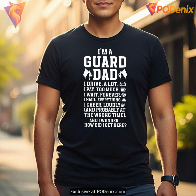 Proud Color Guard Father Tee Fathers Day Shirt Guard Dad Gift - 3