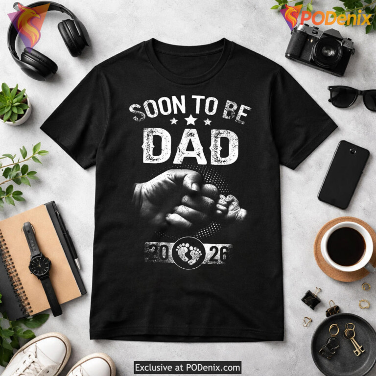 Soon To Be Dad 2026 Tee First Fathers Day Shirt Pregnancy Reveal - 3