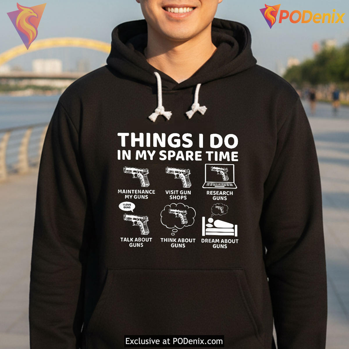 Spare Time Gun Lover Tee Funny Fathers Day T Shirts For Dad