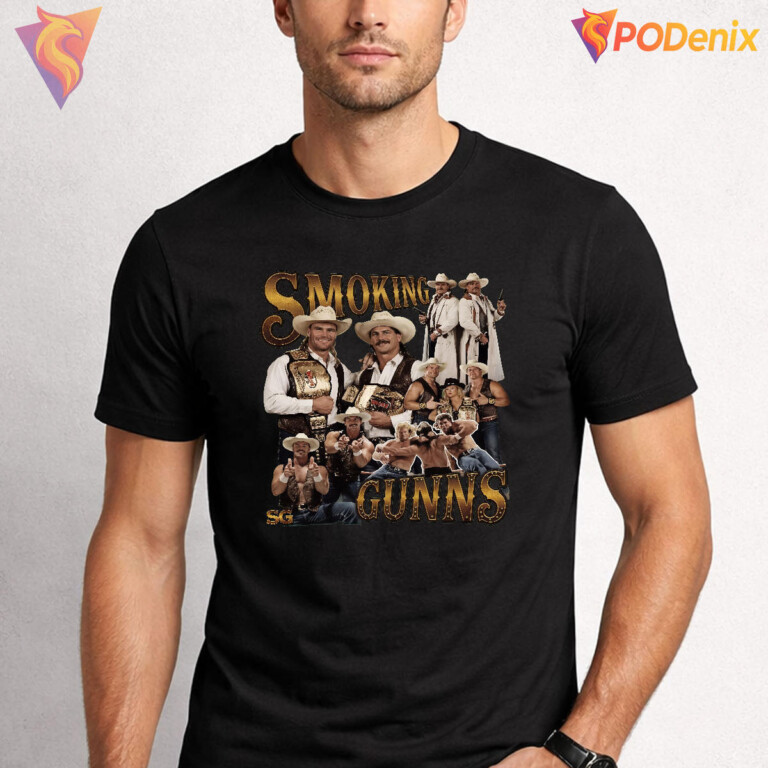90s Cowboy Tag Team Style Smoking Gunns WWF Shirt Vintage Wrestling Fans Tee