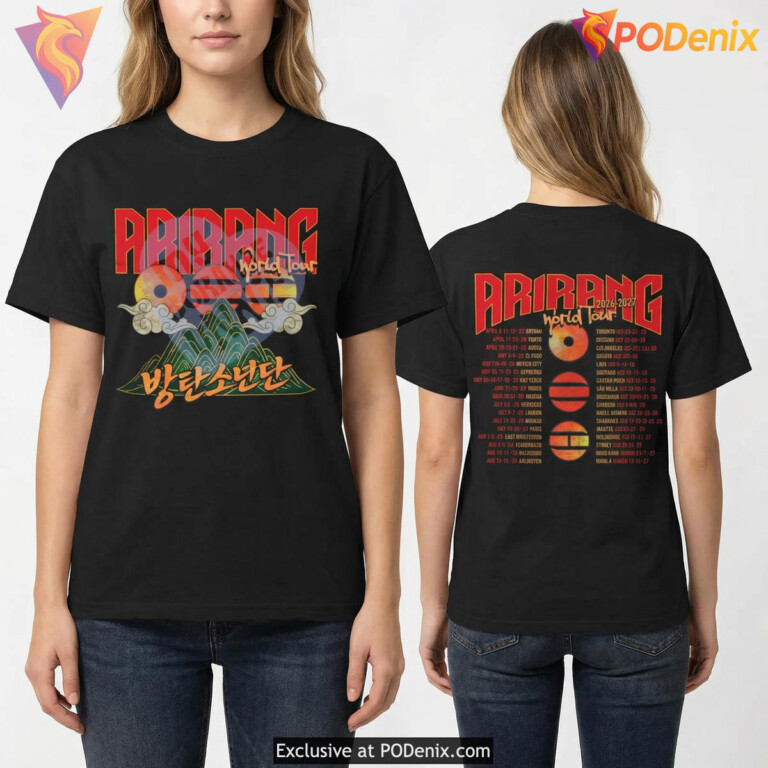 Arirang World Tour 2026-2027 Kpop Concert Fan T-Shirt