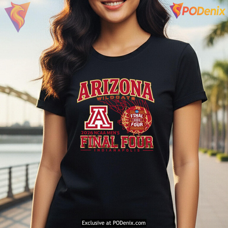 Arizona Wildcats 2026 NCAA Men's Final Four Indianapolis Basketball Fan T-Shirt