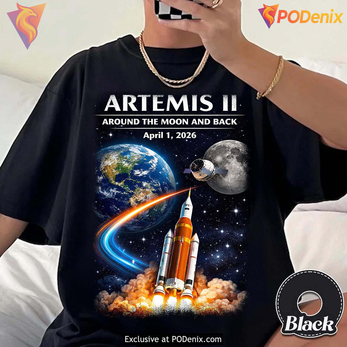 Artemis 2 Moon And Back 2026 Shirt Space Enthusiast Mission Gift