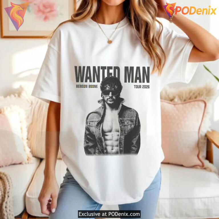 Benson Boone Wanted Man Tour 2026 Pop Music Concert Shirt Gift For Music Lover