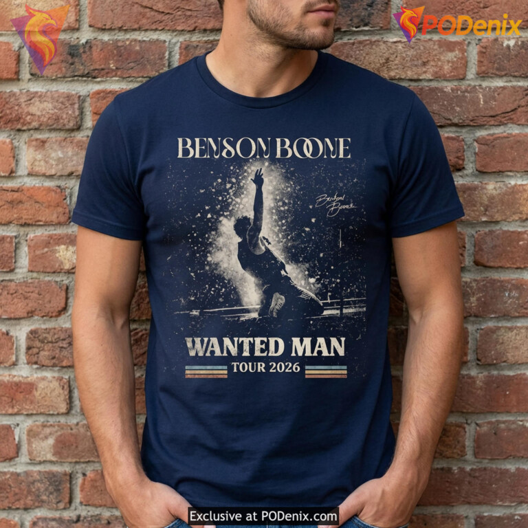 Benson Boone Wanted Man Tour 2026 Vintage Concert T-Shirt