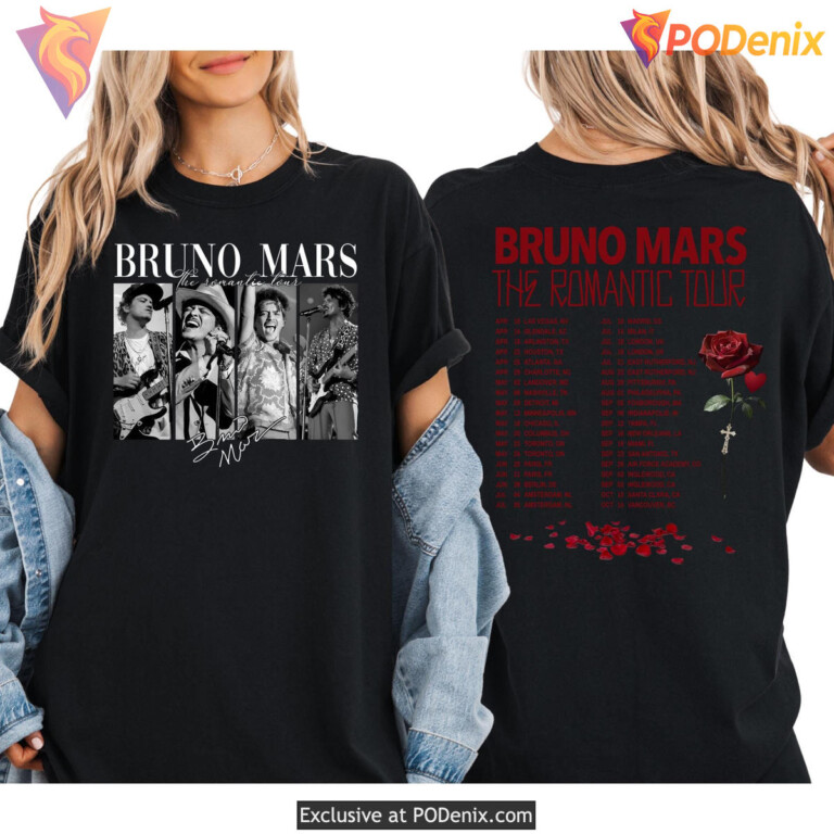 Bruno Love Songs Romantic Tour Shirt 2026 Live Music Pop Star Concert Vibes