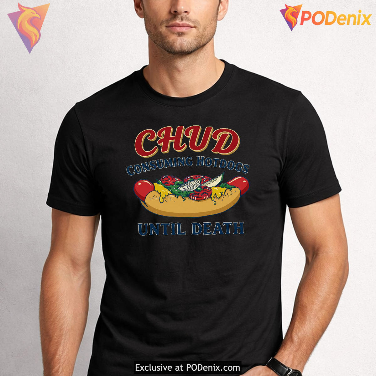 CHUD Consuming Hotdogs Until Death 2026 Funny Ironic Meme Retro Foodie Gift Tee