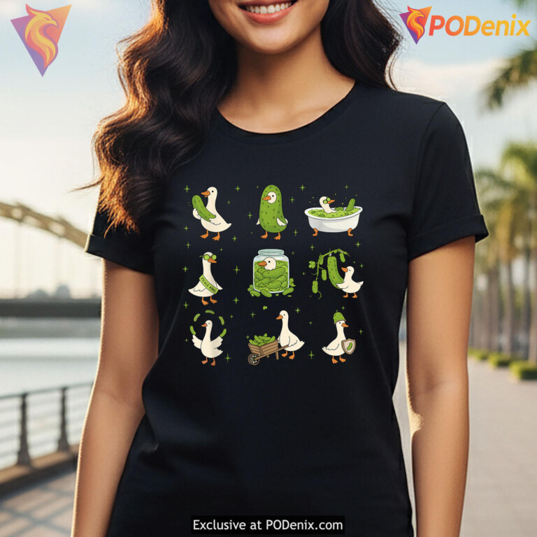 Funny Pickle Lover Silly Goose Shirt 2026 Humor Graphic Novelty Fan Apparel