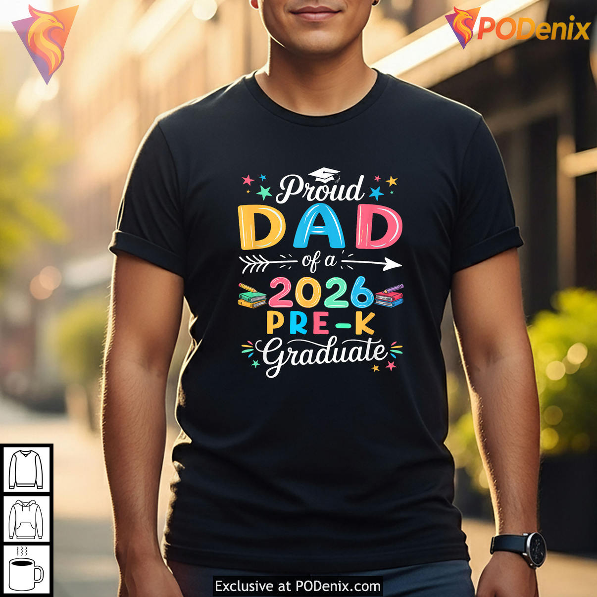 Funny Proud Dad Pre K Graduate Shirt 2026 Class Of Graduation Family Apparel