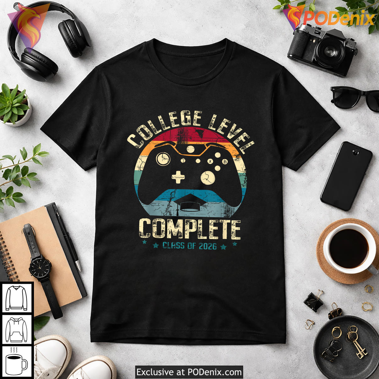 Gamer College Level Complete Shirt 2026 Class Of Graduation Grad Fan Apparel