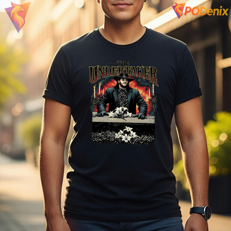 Gothic 90s Legend Style Undertaker Retro Wrestling Shirt Halloween Fan Tee