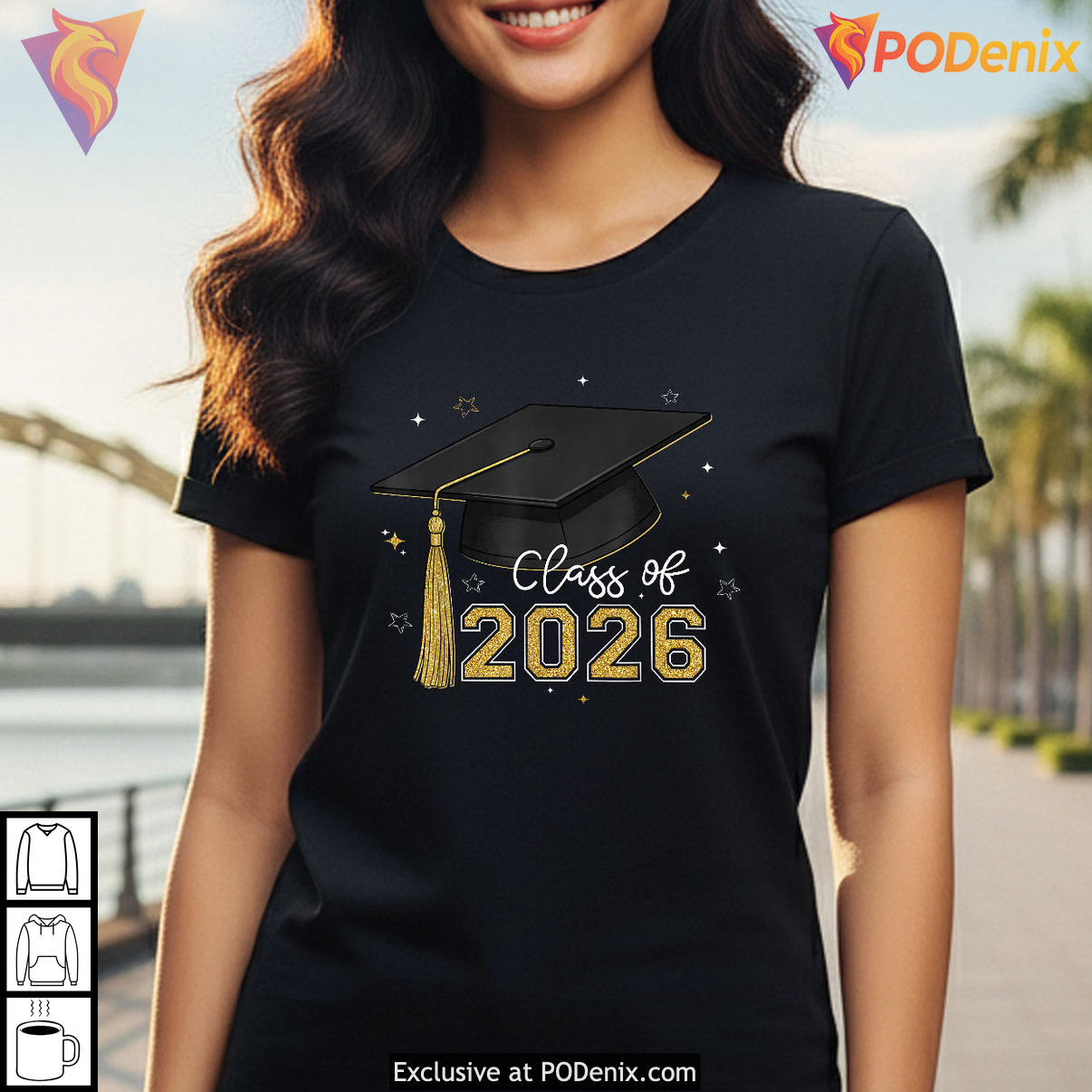 Graduation Cap Graduate Men Women Shirt 2026 Class Of Kids Grad Fan Apparel