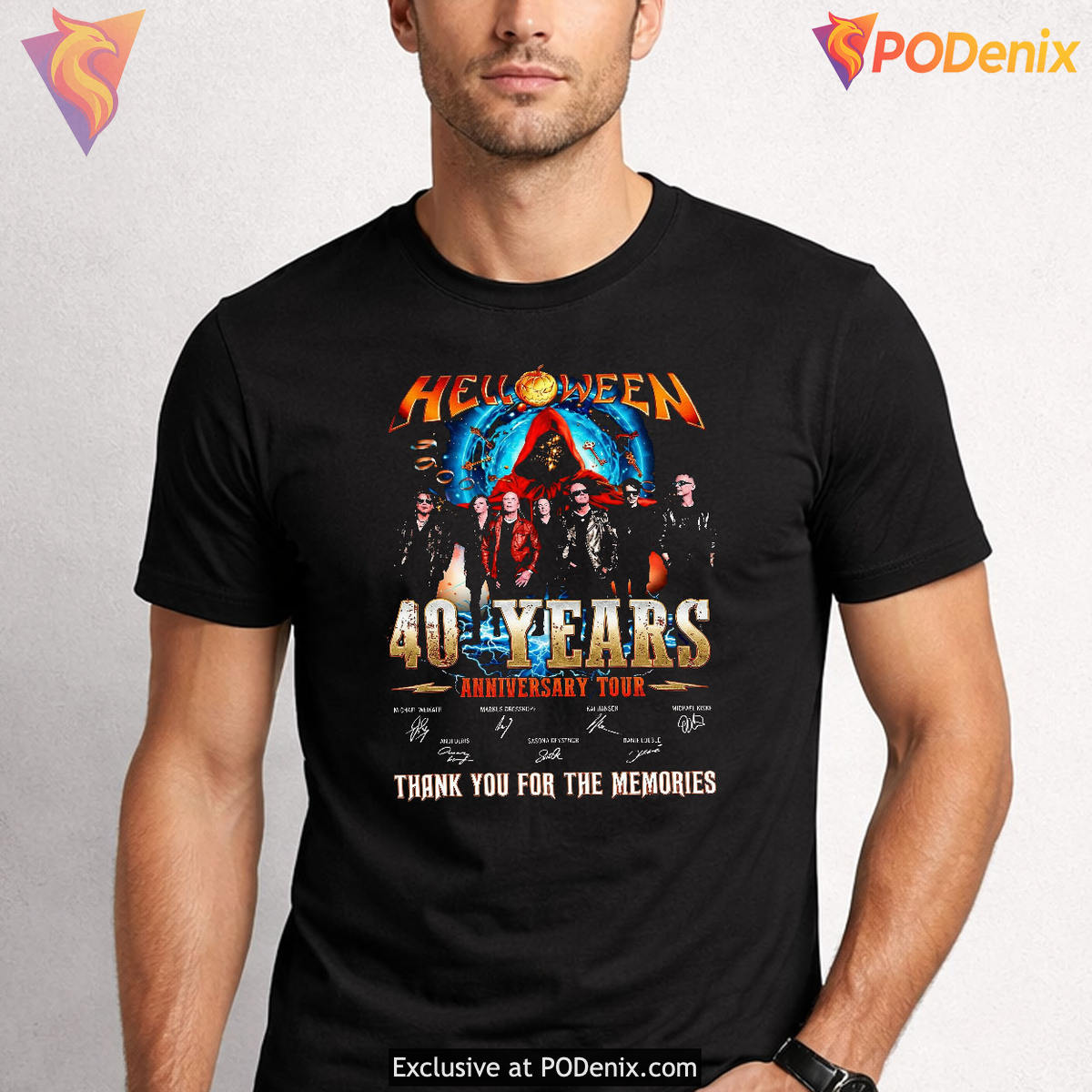 Helloween Power Metal Music 2024 40th Anniversary Tour Thank You Fans T-Shirt