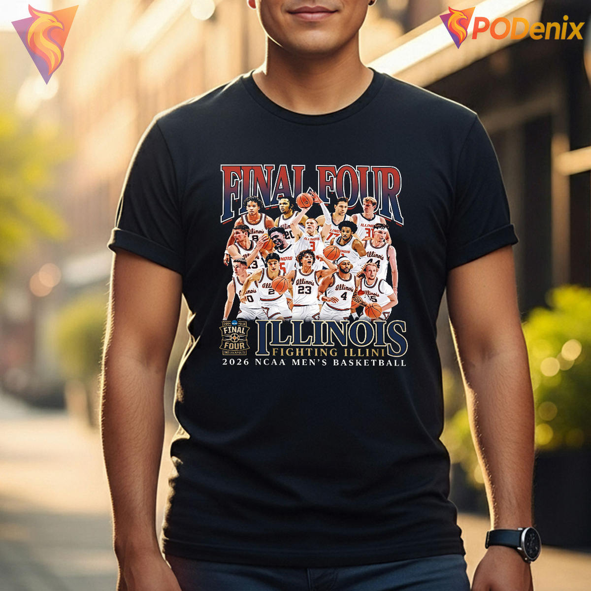 Illinois 2026 Final Four NCAA Men's Basketball Shirt for Fans & Alumni as Gift Illinois 2026 Final Four NCAA Men's Basketball Shirt for Fans & Alumni as Gift