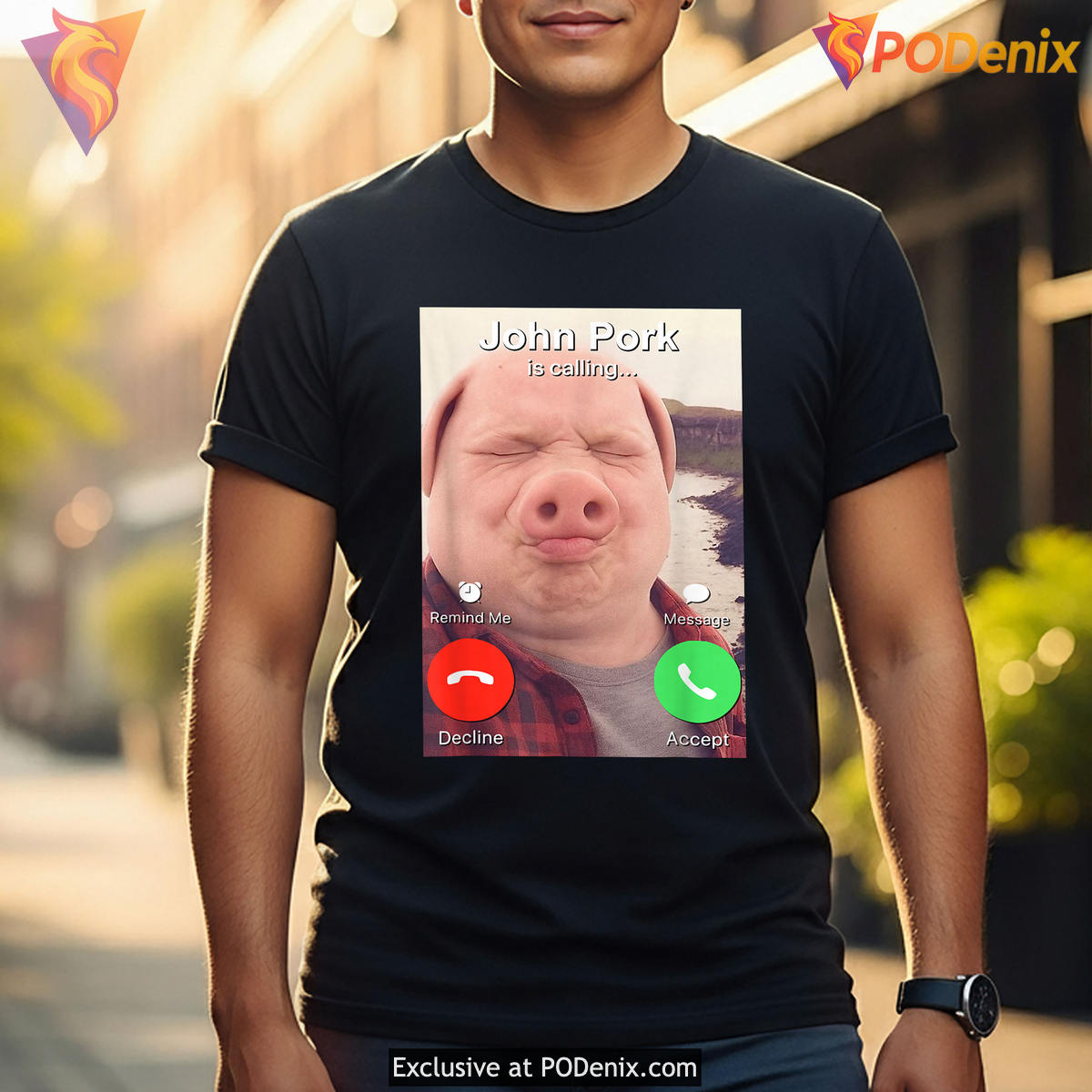John Pork Is Calling Stupid Tee 2026 Funny Cute Brainrot Meme Fan Apparel John Pork Is Calling Stupid Tee 2026 Funny Cute Brainrot Meme Fan Apparel