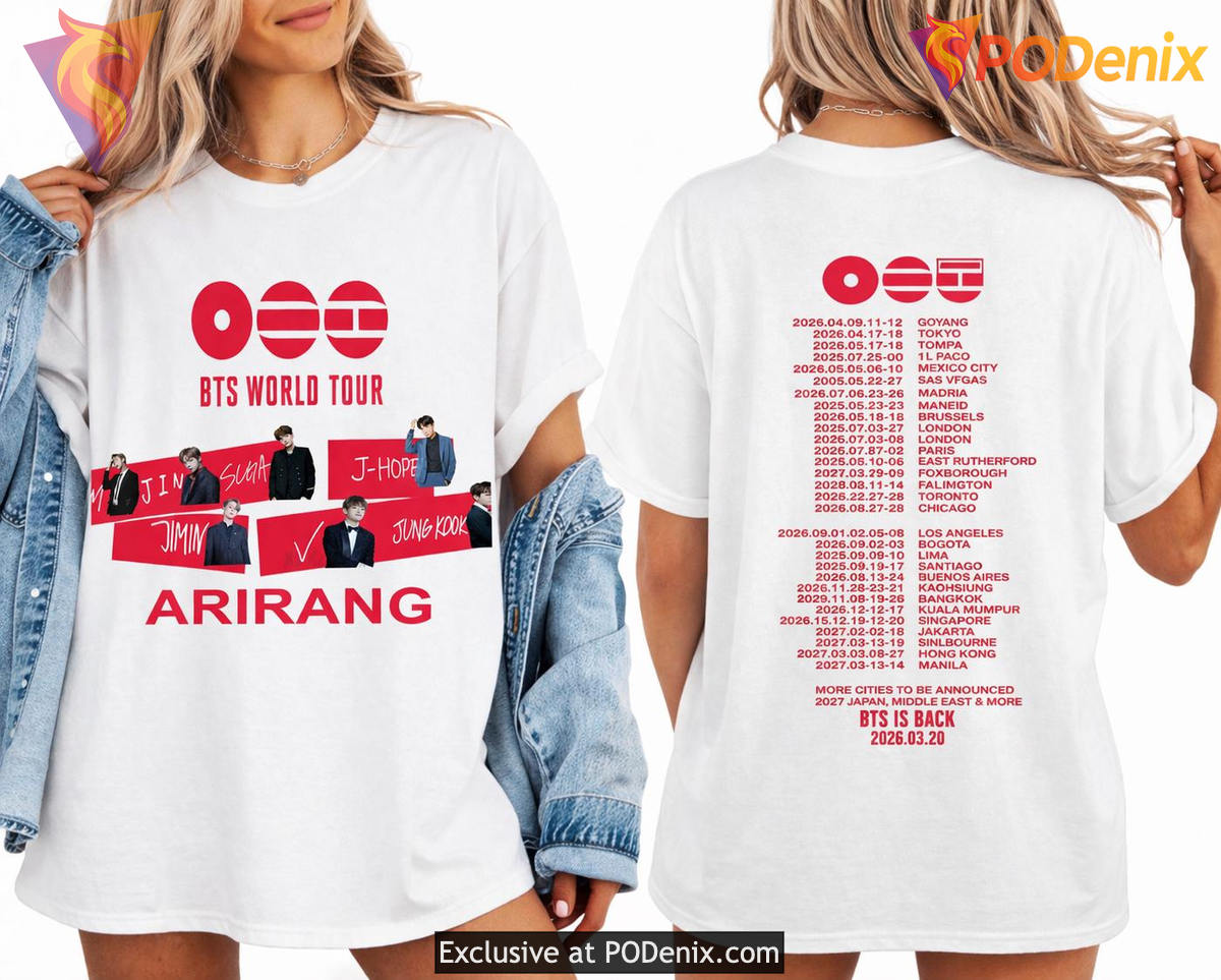 Jungkook Arirang Kpop Fan Tshirt 2026 BTS World Tour Concert Merch Sweatshirt Jungkook Arirang Kpop Fan Tshirt 2026 BTS World Tour Concert Merch Sweatshirt
