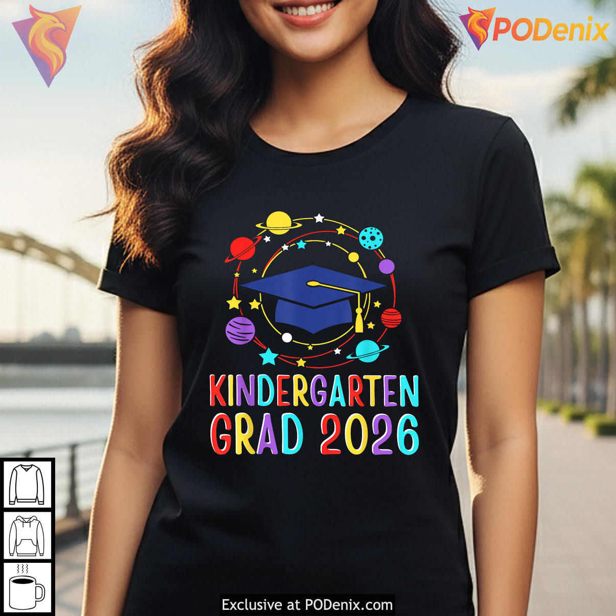 Kids Kindergarten Grad Graduation Shirt 2026 Graduate Space Funny Fan Apparel