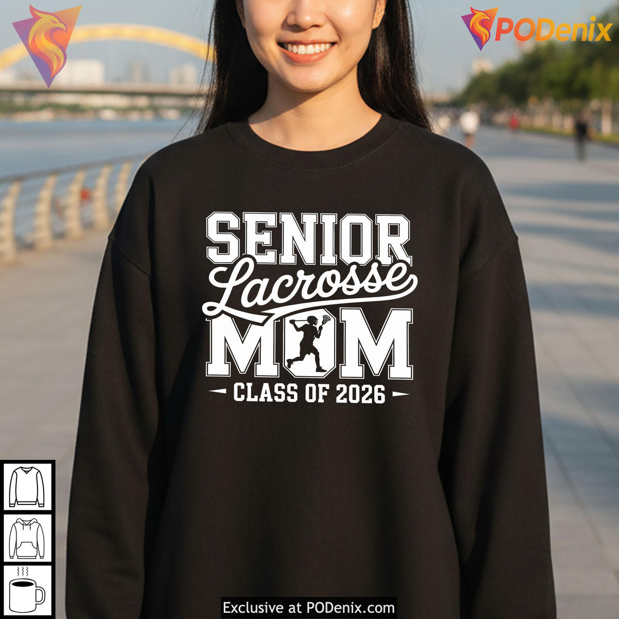 Lacrosse Senior Mom Player Mother Shirt 2026 Graduation Sports Family Apparel