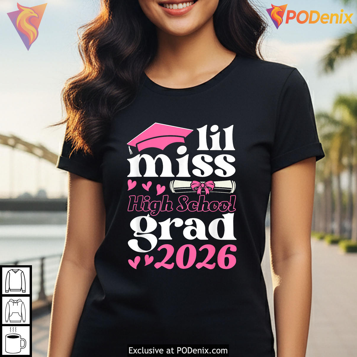 Lil Miss High School Grad Graduate Shirt 2026 Graduation Day Gifts Fan Apparel