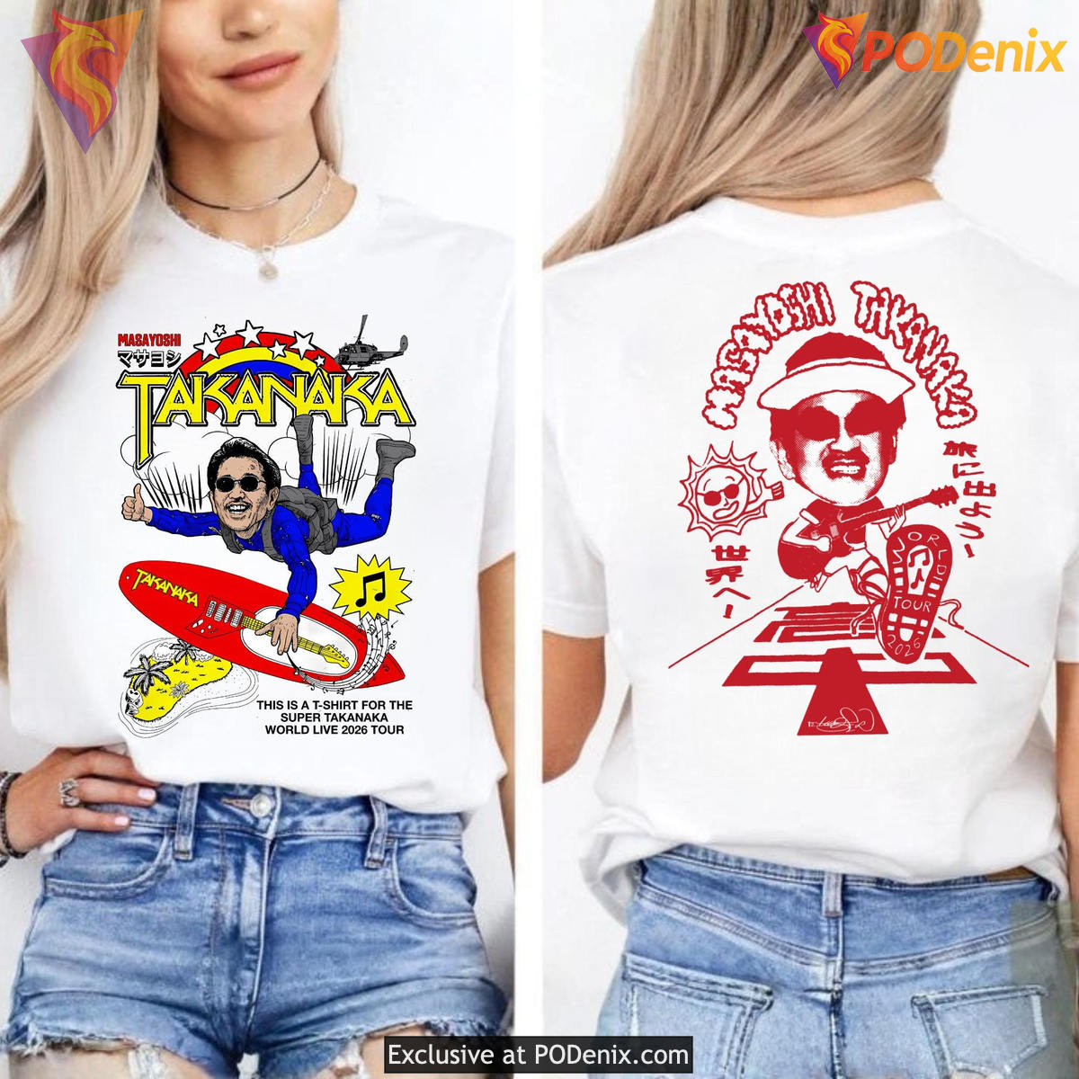 Masayoshi Takanaka Tour Merch Shirt 2026 Super World Live Concert Front Back Masayoshi Takanaka Tour Merch Shirt 2026 Super World Live Concert Front Back