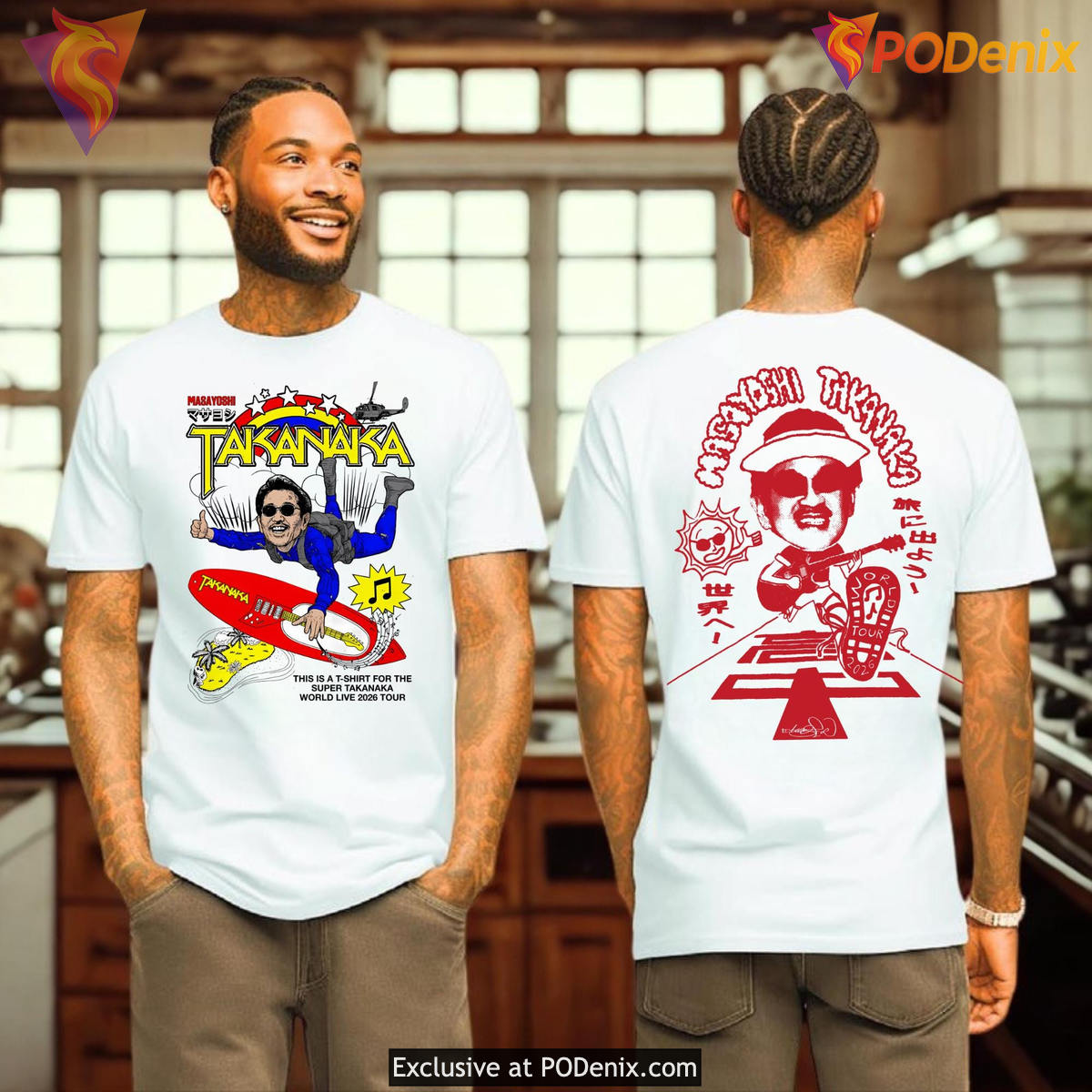 Masayoshi Takanaka Tour Merch T-Shirt 2026 Super World Live Concert Front Back Masayoshi Takanaka Tour Merch T-Shirt 2026 Super World Live Concert Front Back