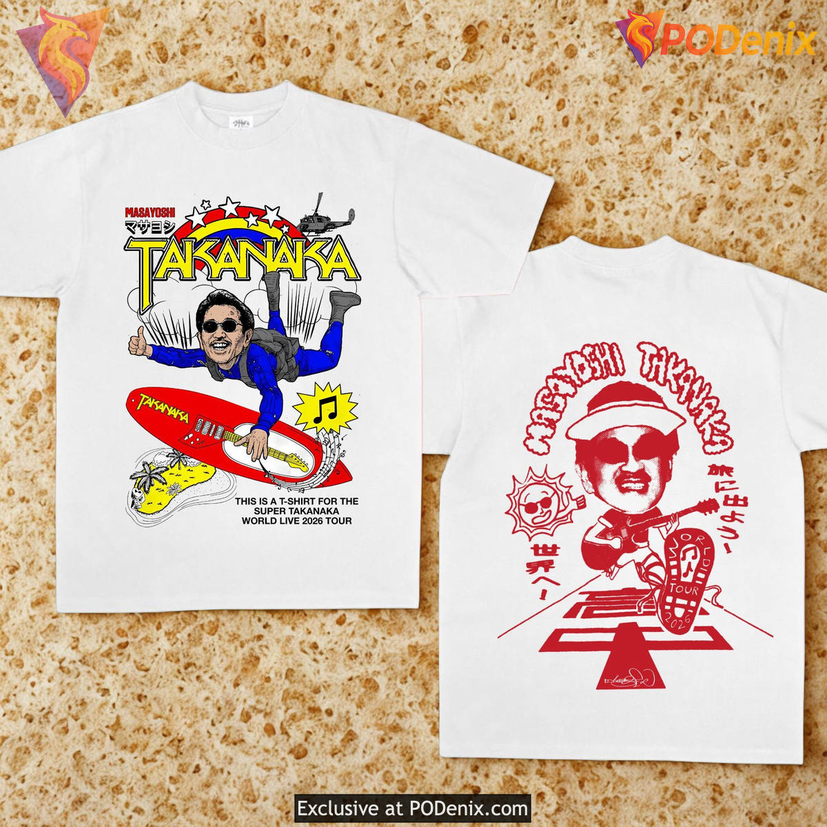 Masayoshi Takanaka Tour Merch Tshirt 2026 Super World Live Concert Front Back Masayoshi Takanaka Tour Merch Tshirt 2026 Super World Live Concert Front Back
