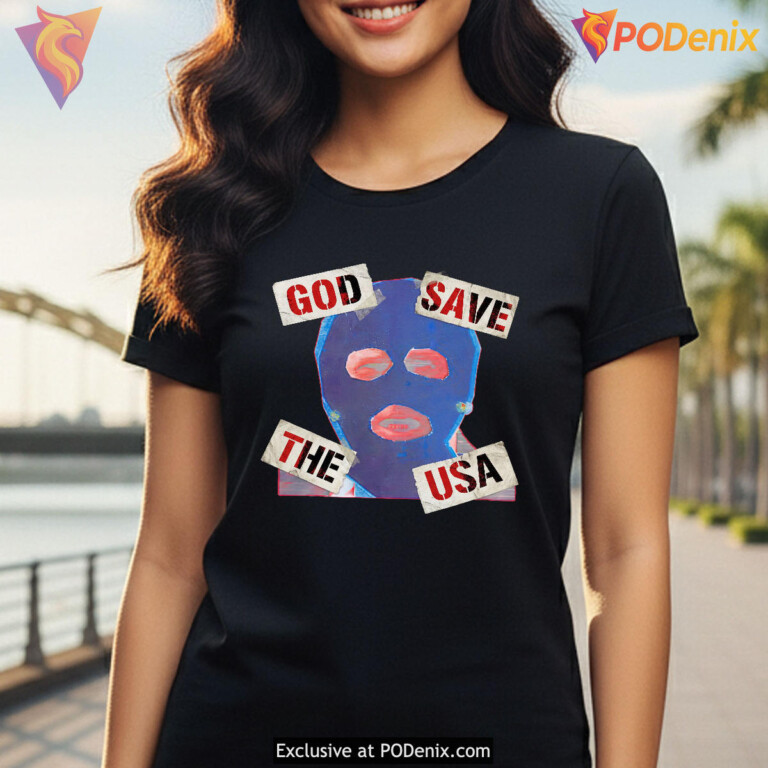 Masked Outlaw Political Apparel 2026 Political Satire God Save The USA Tee!