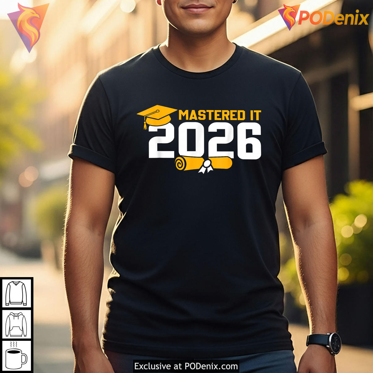 Mastered It Masters Degree Graduation Shirt 2026 Graduate Funny Fan Apparel