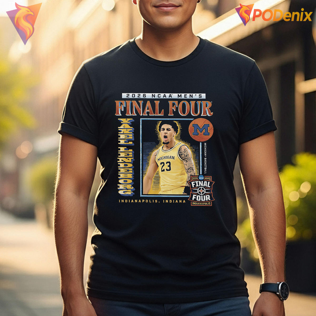 Michigan 2026 FINAL FOUR NCAA Men's Basketball T-Shirt for Fans Indianapolis