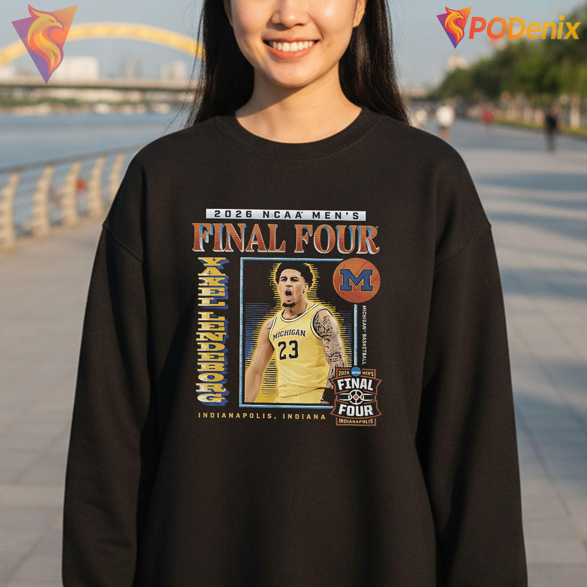 Michigan 2026 FINAL FOUR NCAA Men's Basketball Tshirt for Fans Indianapolis Michigan 2026 FINAL FOUR NCAA Men's Basketball Tshirt for Fans Indianapolis