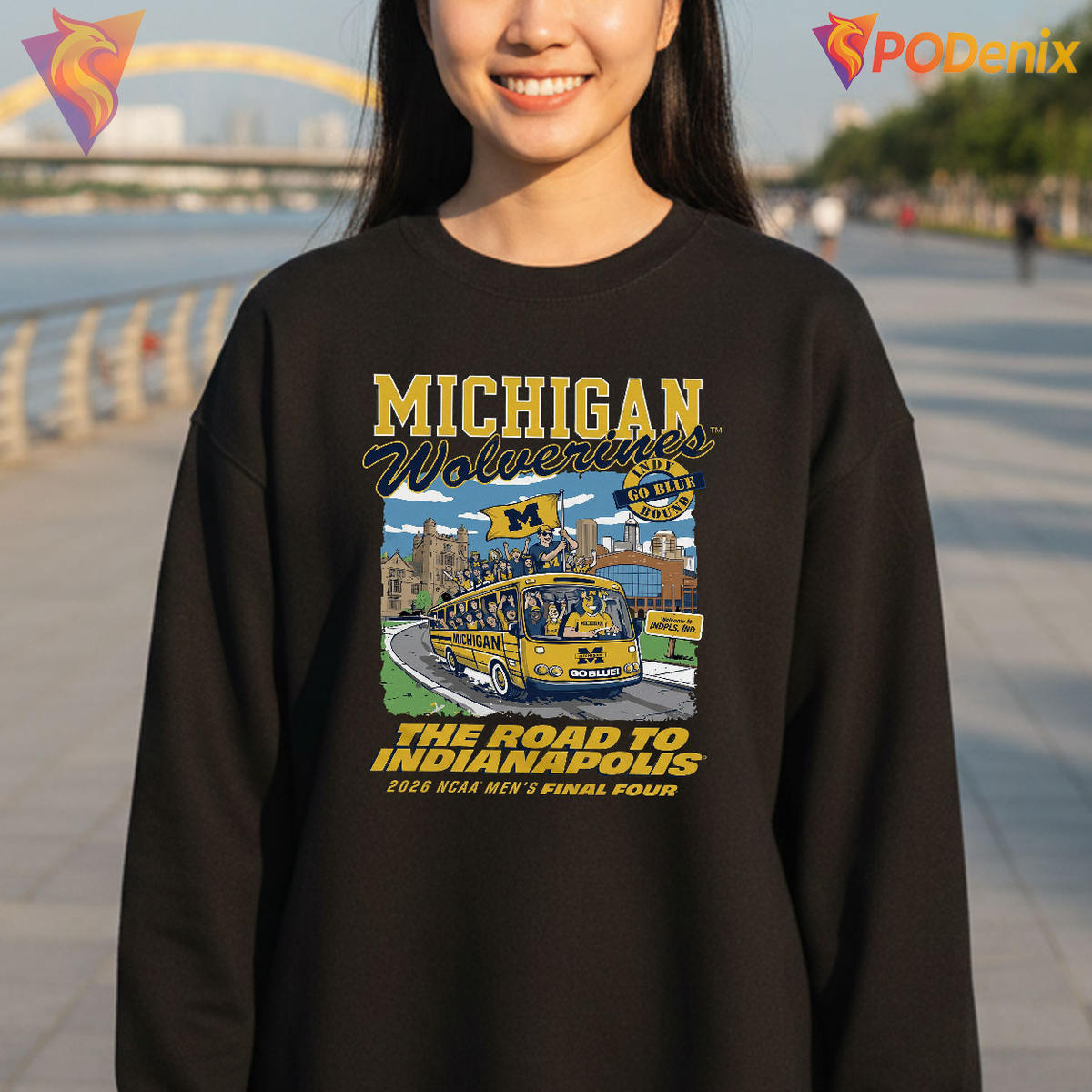 Michigan 2026 NCAA Men's Final Four Basketball Fans Road to Indianapolis Shirt Michigan 2026 NCAA Men's Final Four Basketball Fans Road to Indianapolis Shirt