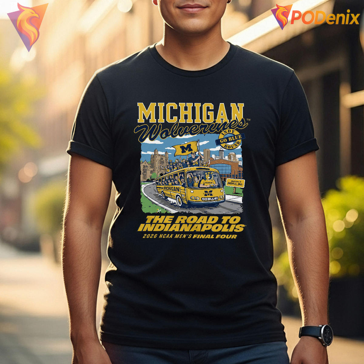 Michigan 2026 NCAA Men's Final Four Basketball Fans Road to Indianapolis Tshirt Michigan 2026 NCAA Men's Final Four Basketball Fans Road to Indianapolis Tshirt