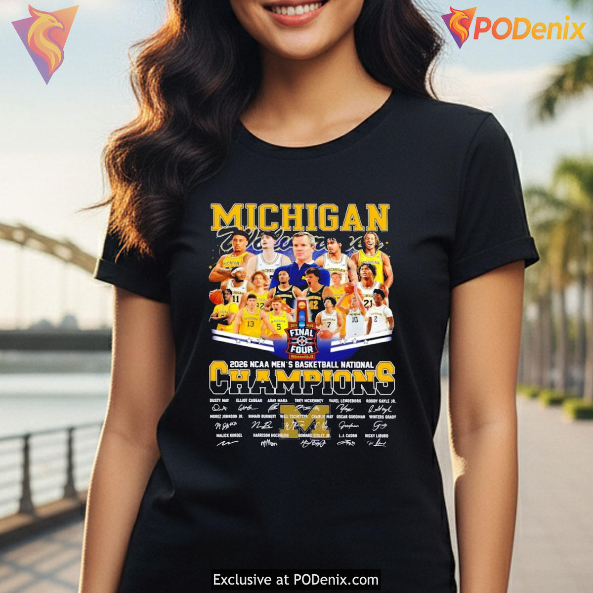 Michigan Wolverines 2026 National Champions Roster Signatures Shirt