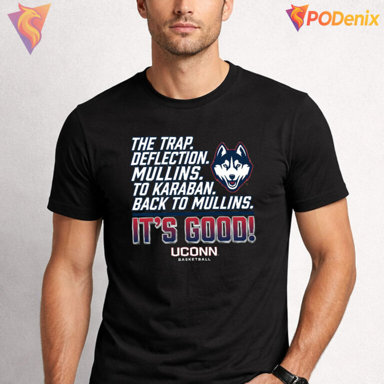 Mullins To Karaban Husky Fans UConn Huskies Basketball Shirt NCAA Game Day Tee