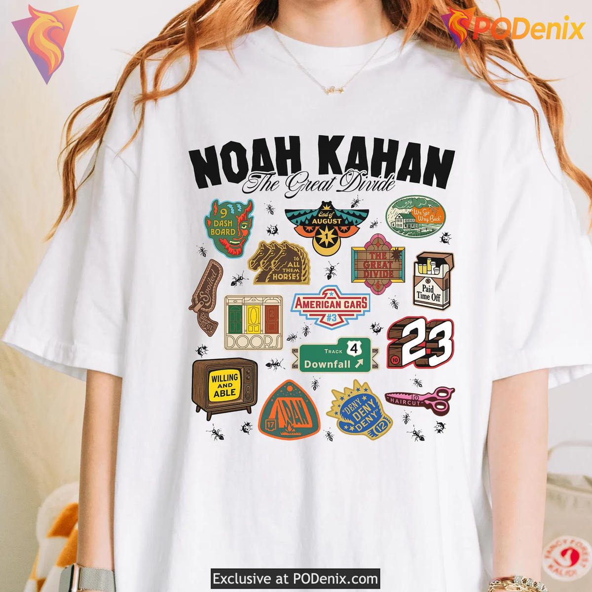 Noah Kahan The Great Divide Tracklist Art Concert T-Shirt Fan Gift