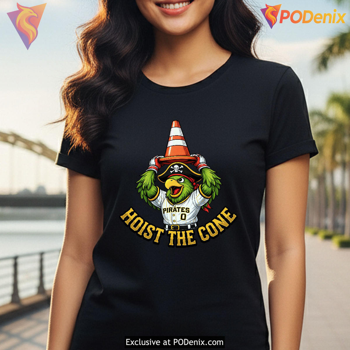 Pirate Parrot Pittsburgh Pirates 2026 MLB Baseball Hoist The Cone Fan T-Shirt