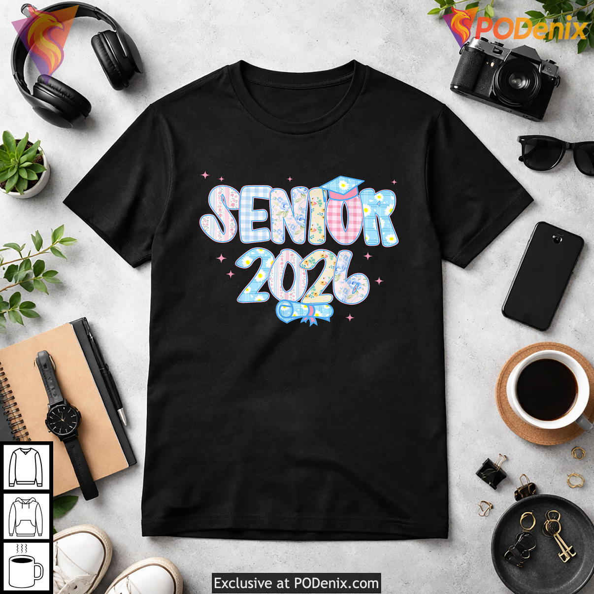 Preppy Coquette Senior Class Shirt 2026 Graduation Graduate Fan Apparel Gifts