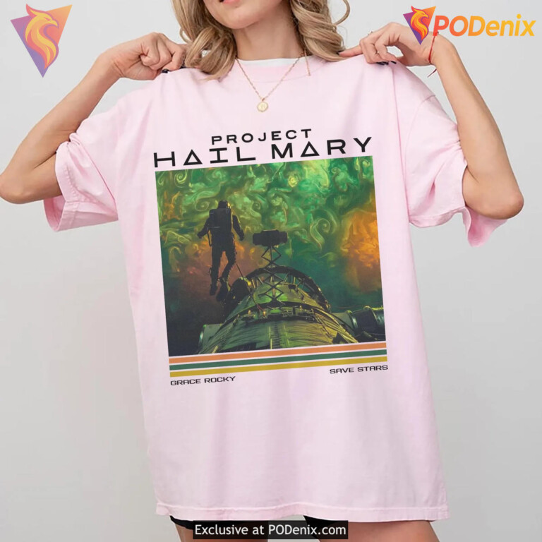 Project Hail Mary Grace Rocky Save Stars Sci-Fi Book Fan T-Shirt