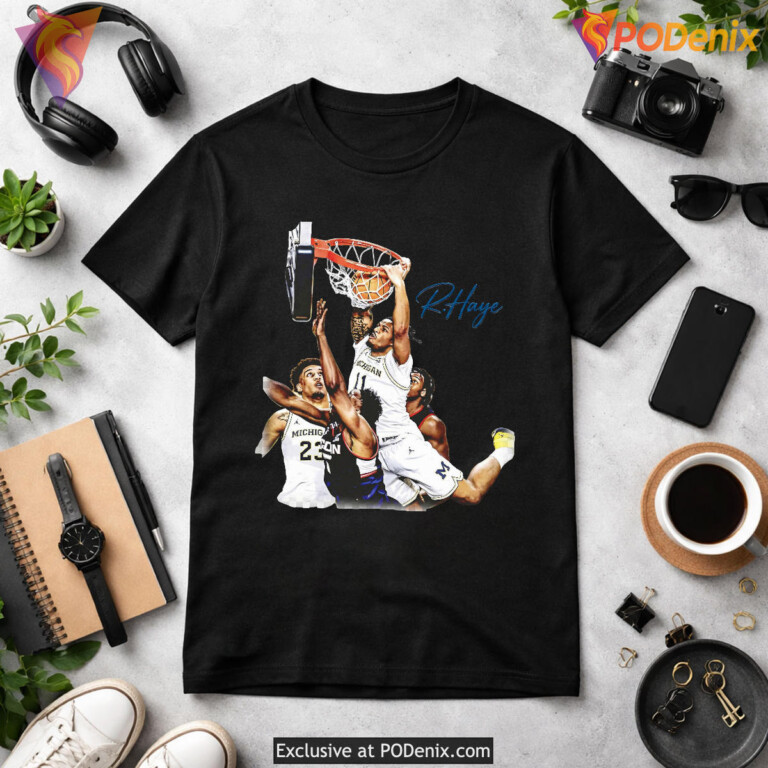 Roddy Gayle Jr. Michigan Wolverines 2026 NCAA Basketball 90s Bootleg Tee Apparel