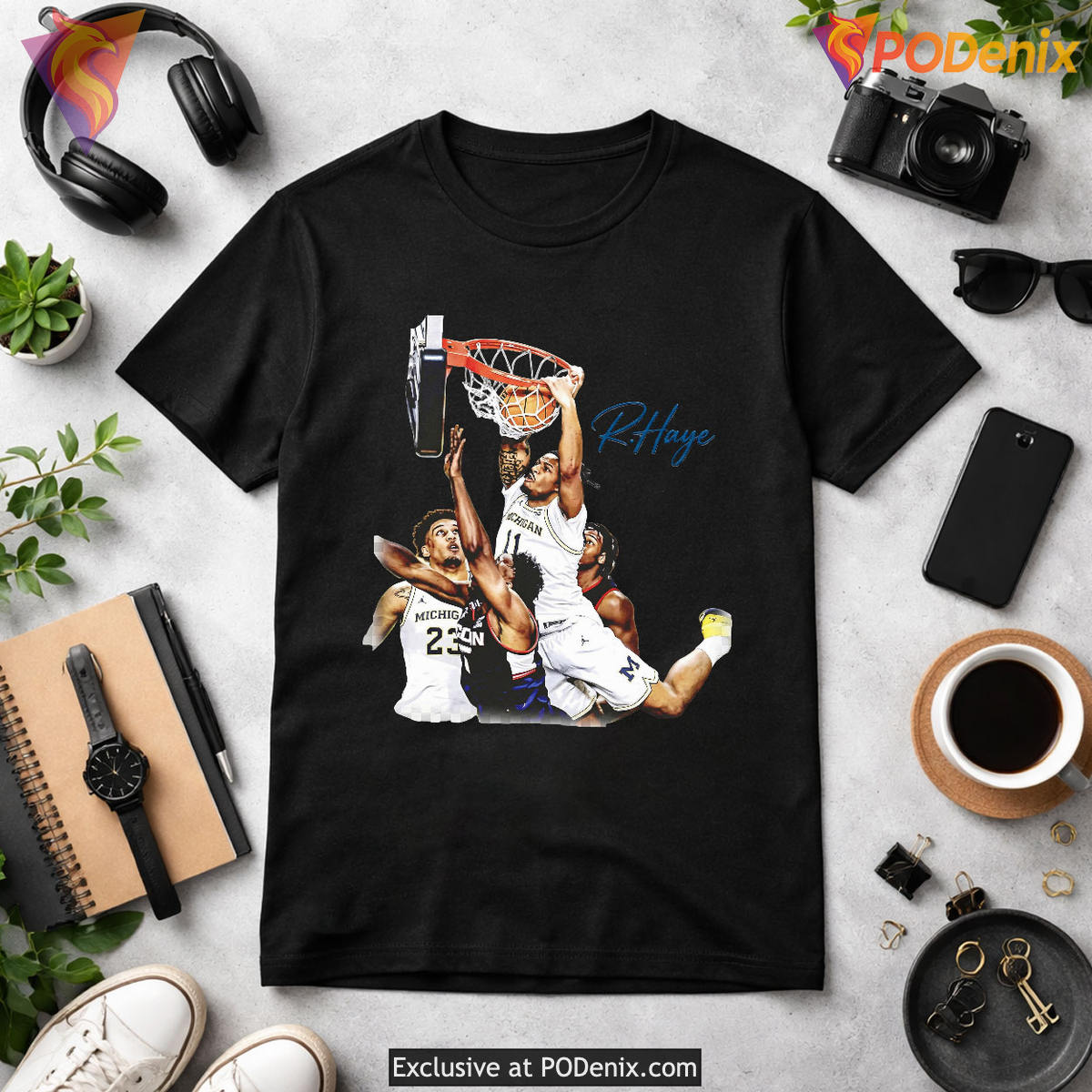 Roddy Gayle Jr. Michigan Wolverines 2026 NCAA Basketball 90s Bootleg Tee Apparel