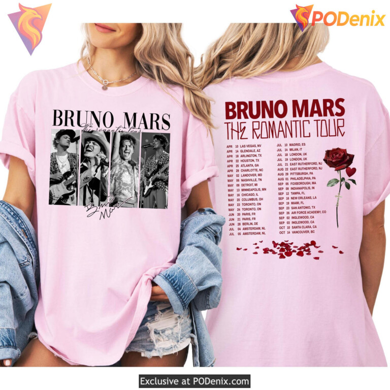 Romantic Concert Vibes Bruno Shirt 2026 Live Music Pop Tour Fan Apparel Gear