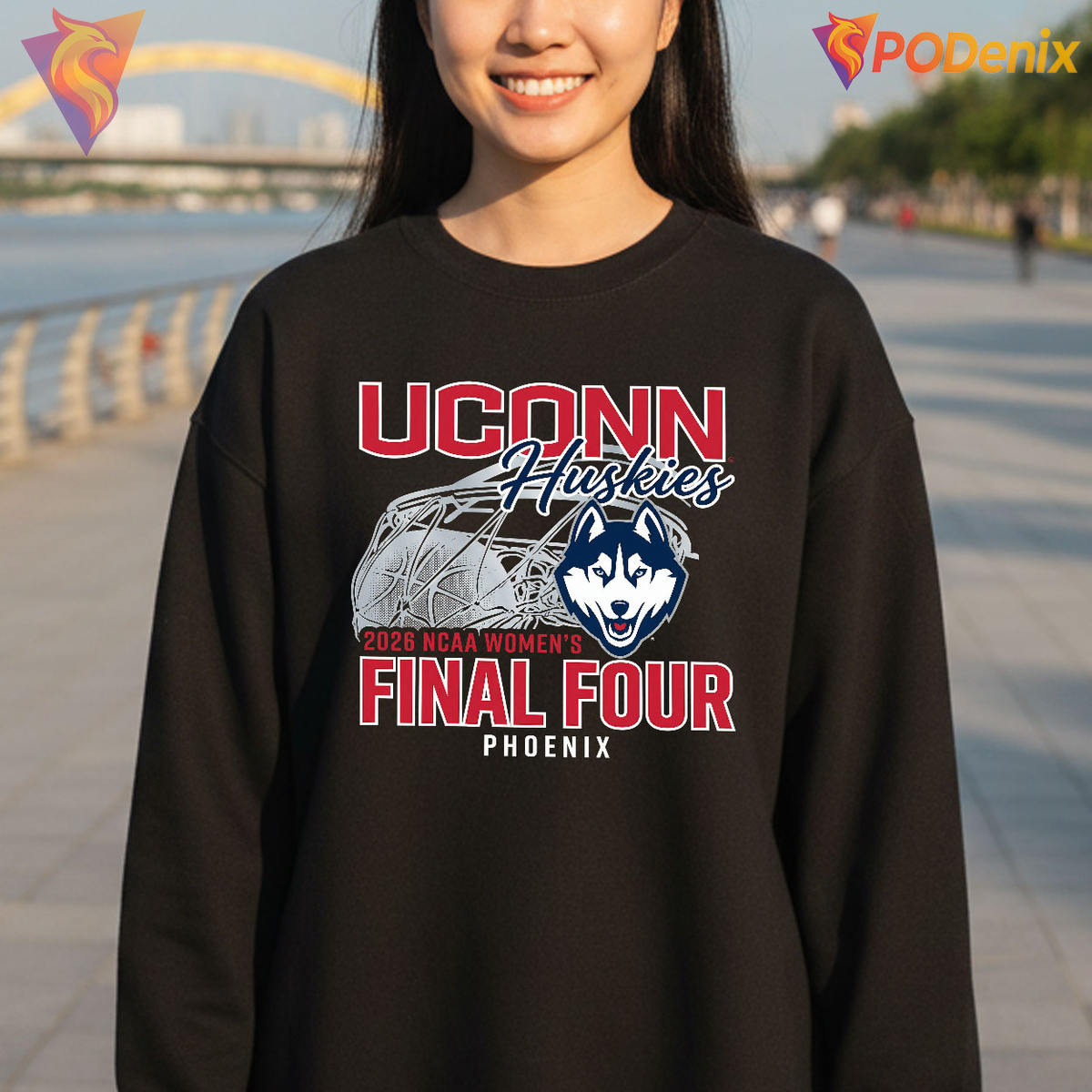 UCONN Huskies 2026 Final Four NCAA Women's Basketball Phoenix Shirt for Fans UCONN Huskies 2026 Final Four NCAA Women's Basketball Phoenix Shirt for Fans