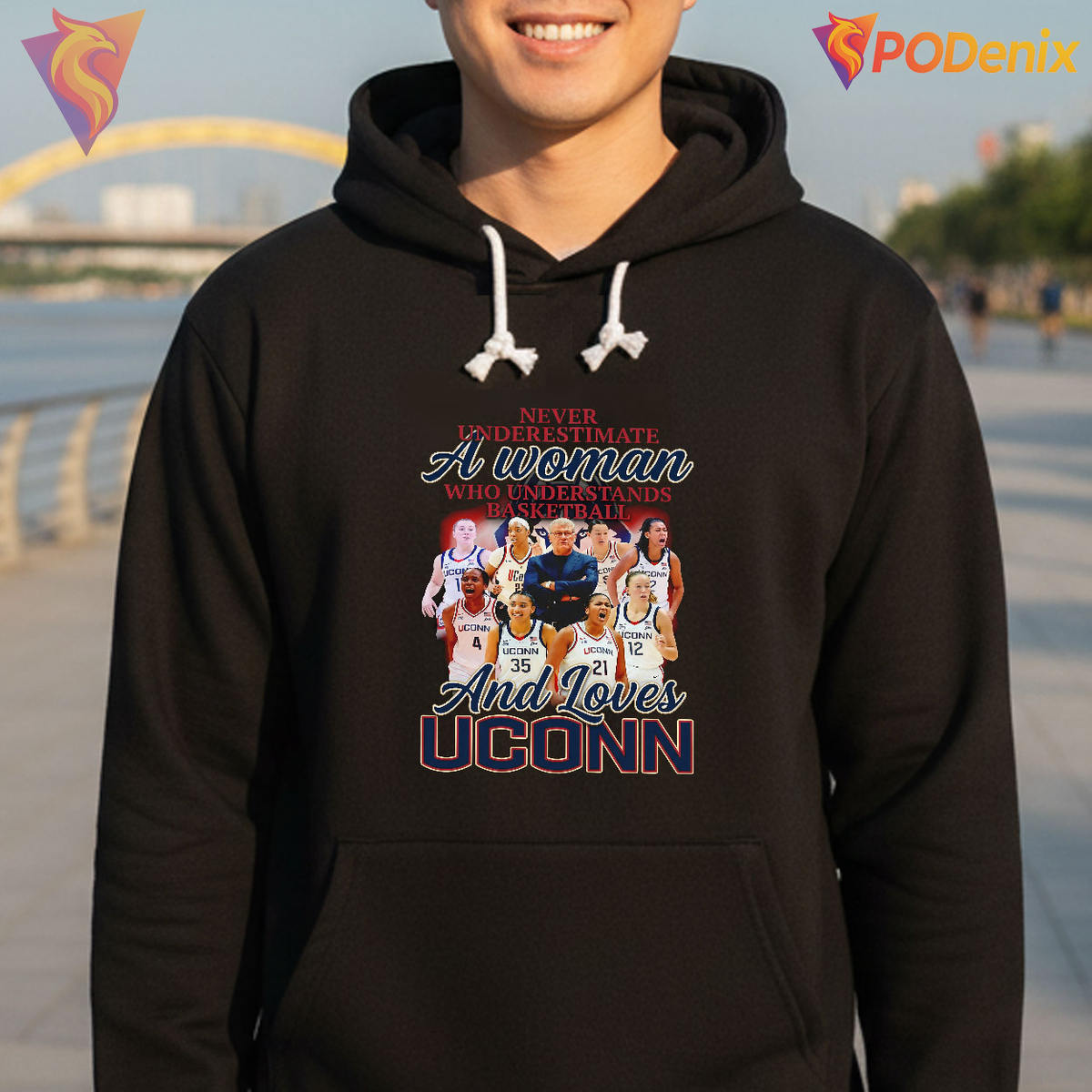 UCONN Never Underestimate A Woman Who Understands Basketball NCAA Women T-Shirt