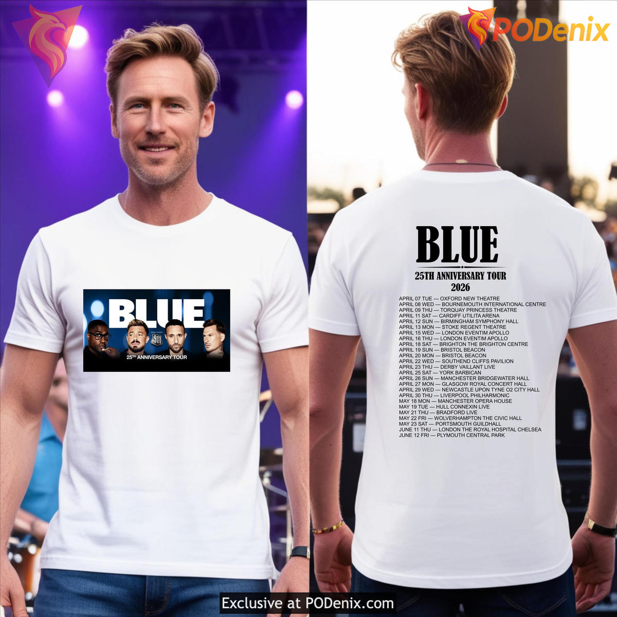 UK Concert Blue Anniversary Shirt 2026 Tour Front Back Boyband Retro Pop Music UK Concert Blue Anniversary Shirt 2026 Tour Front Back Boyband Retro Pop Music