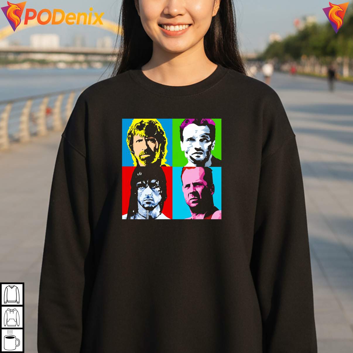 1980s Portrait Classic Heroes Shirt Latest Action Retro Movie Graphic For Men